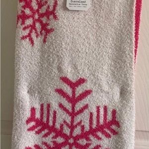 Nicole Miller Pink Snowflake blanket